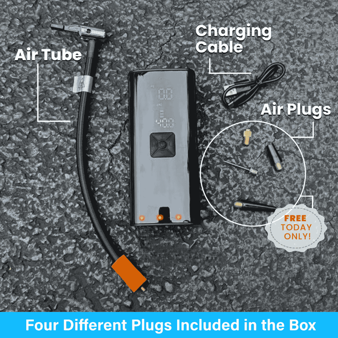 Cordless Air Compressor with Rechargeable Battery