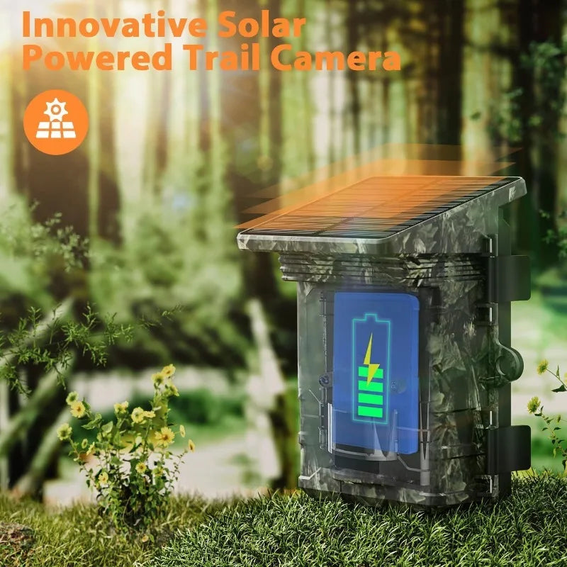 30MP Solar-Powered Trail Camera with Infrared Night Vision – Wildlife Camera Trap with Fast Trigger Speed and Waterproof Design 4