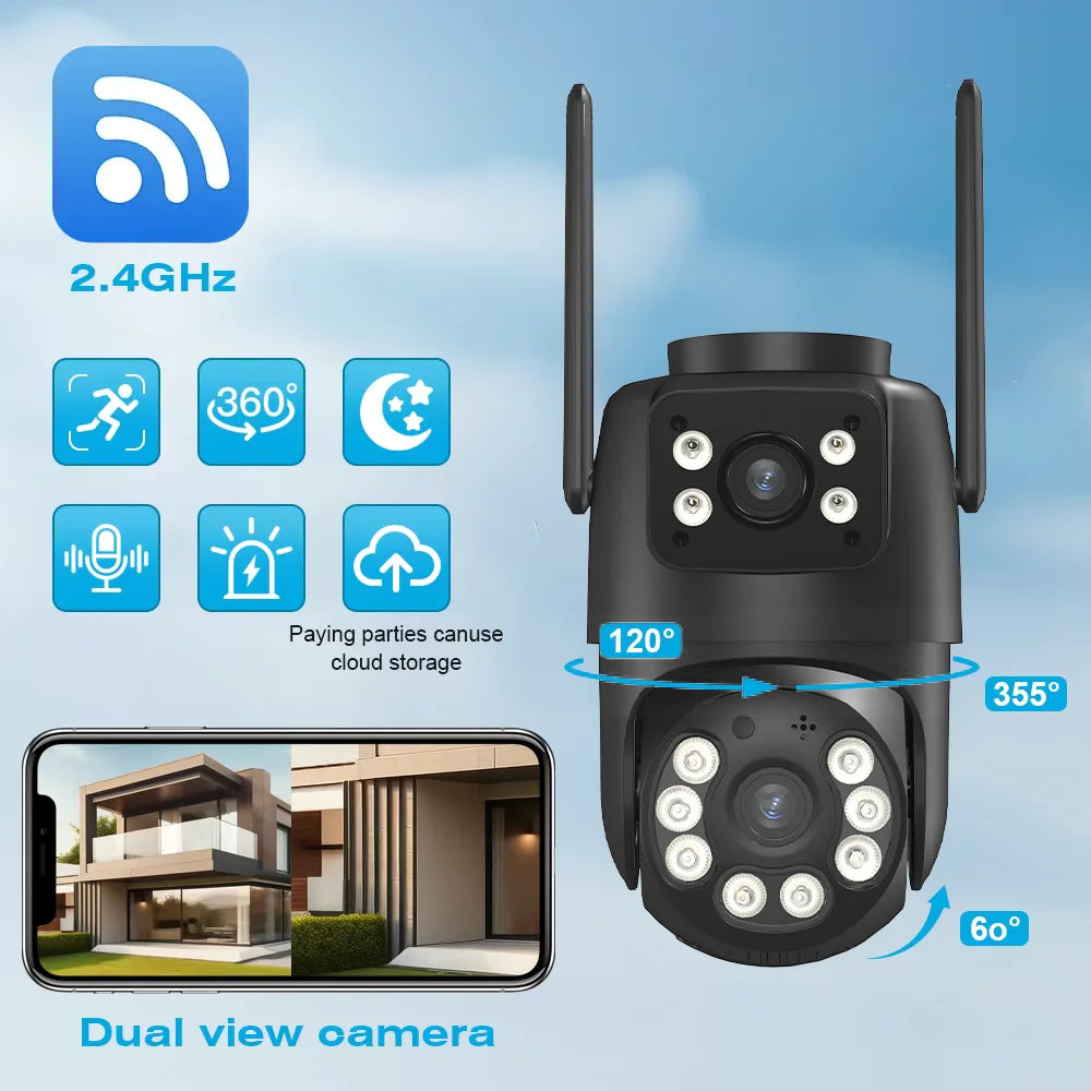 4K WiFi Outdoor Security Camera with Dual Lenses, AI Human Detection, Night Vision and Two-Way Audio 5