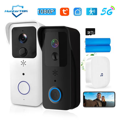 1080P WiFi Video Doorbell with Night Vision and Two-Way Audio – Smart Waterproof Doorbell Camera with PIR Motion Detection 0