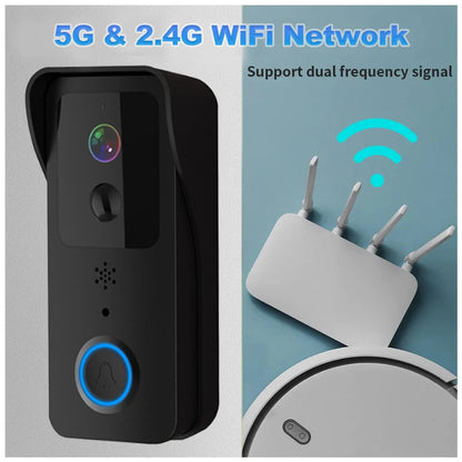 1080P WiFi Video Doorbell with Night Vision and Two-Way Audio – Smart Waterproof Doorbell Camera with PIR Motion Detection 1