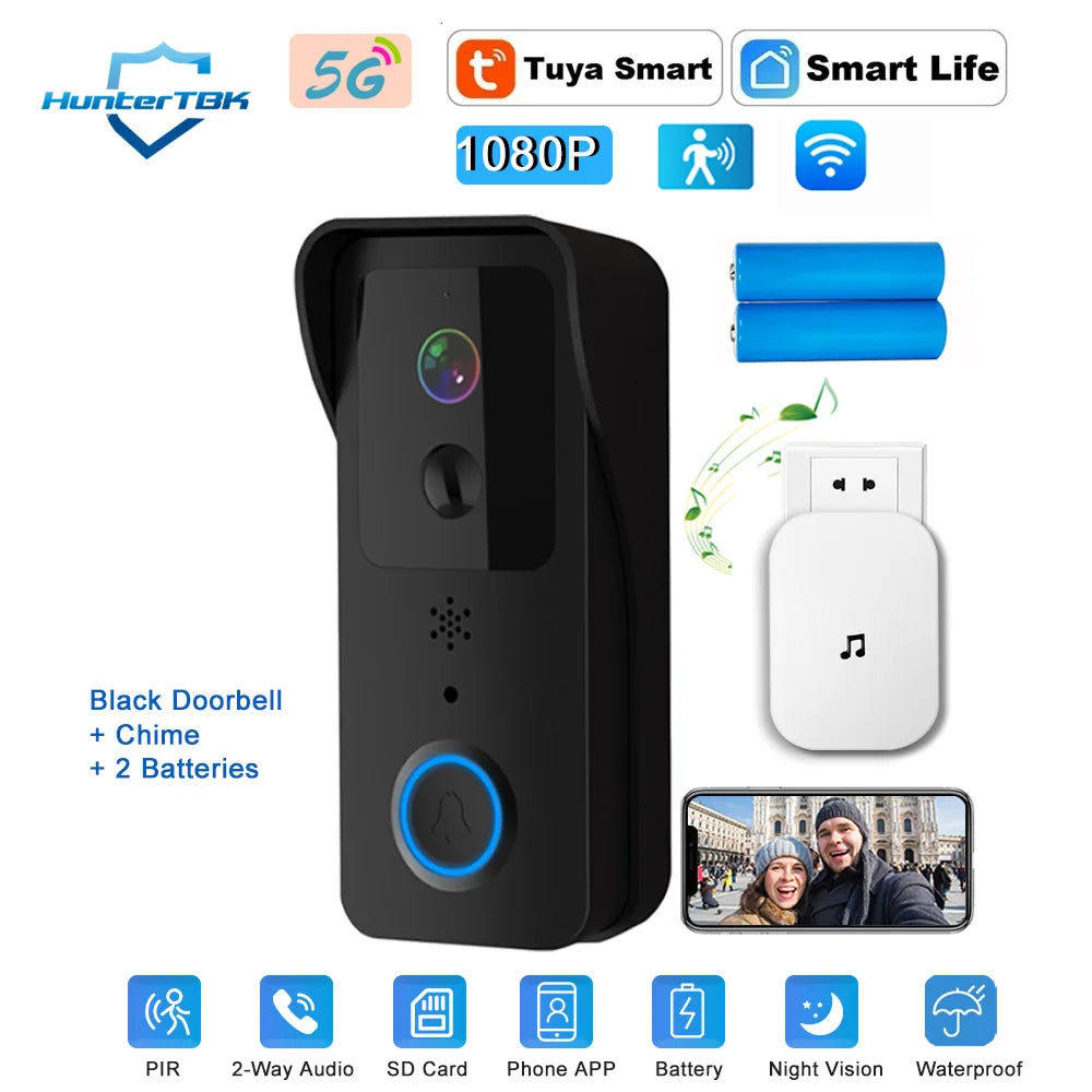 1080P WiFi Video Doorbell with Night Vision and Two-Way Audio – Smart Waterproof Doorbell Camera with PIR Motion Detection 8