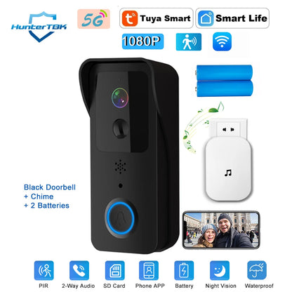 1080P WiFi Video Doorbell with Night Vision and Two-Way Audio – Smart Waterproof Doorbell Camera with PIR Motion Detection 8