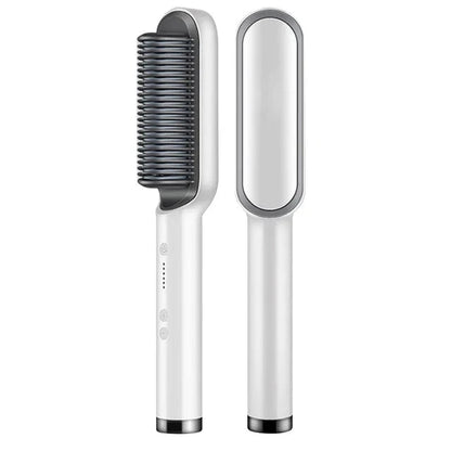 2-in-1 Hair Dryer Brush and Straightening Curling Tool with Adjustable Heat Settings - Tourmaline Ceramic for All Hair Types 5