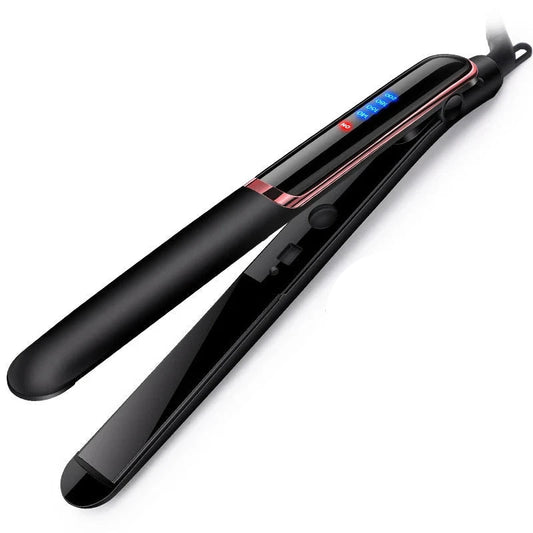 2-in-1 Ionic Hair Straightener and Curler – Dual Functionality for Smooth Hair and Bouncy Curls, Ergonomic Design, Universal Voltage 0