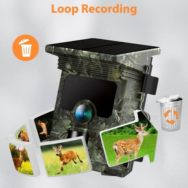 30MP Solar-Powered Trail Camera with Infrared Night Vision – Wildlife Camera Trap with Fast Trigger Speed and Waterproof Design 3