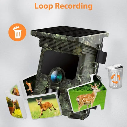 30MP Solar-Powered Trail Camera with Infrared Night Vision – Wildlife Camera Trap with Fast Trigger Speed and Waterproof Design 3