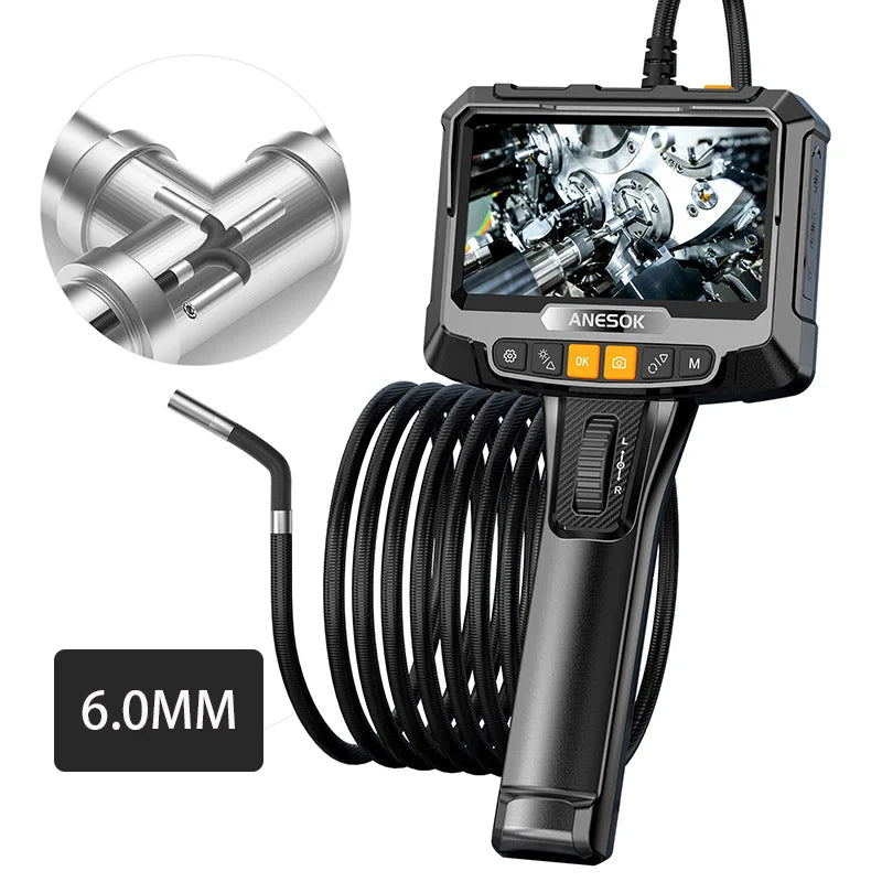 360° Rotating Dual-Lens Endoscope Camera for Precision Inspections - 3.9MM Diameter, 5-Inch IPS Display 5