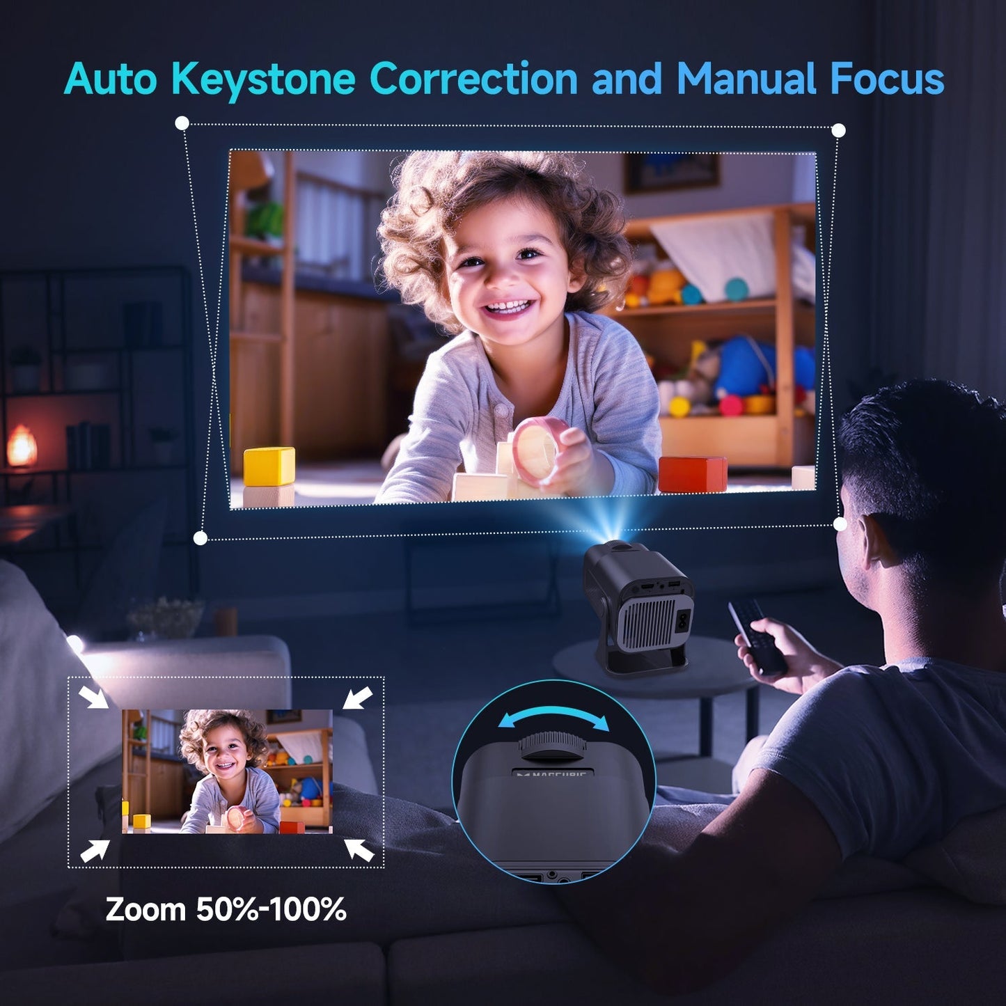 4K Mini Portable Home Projector