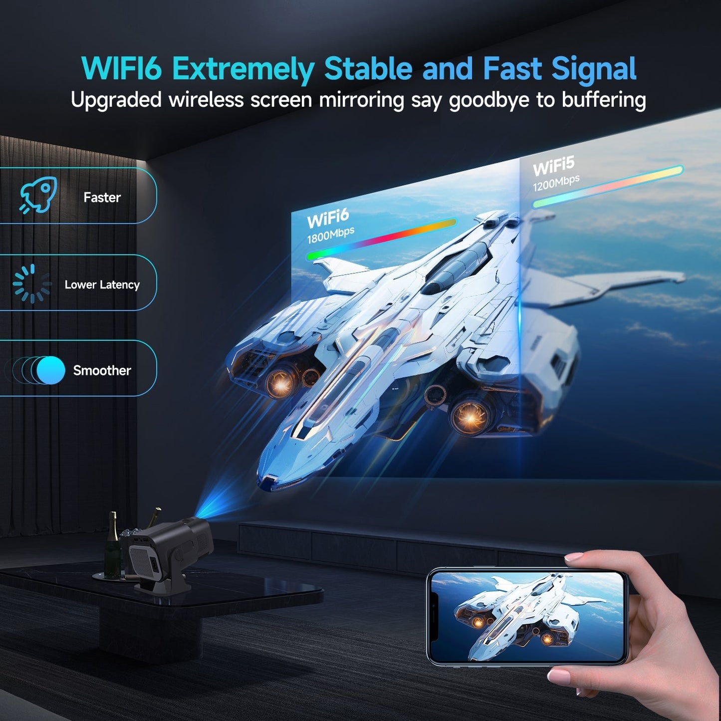 4K Mini Portable Home Projector