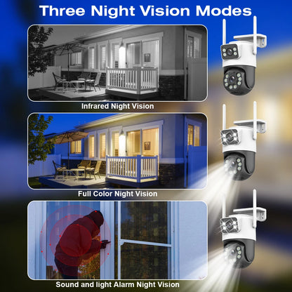 4K Outdoor Wireless Security Camera with AI Human Detection and Dual Lens – Night Vision, Two-Way Audio, Weatherproof Design 5