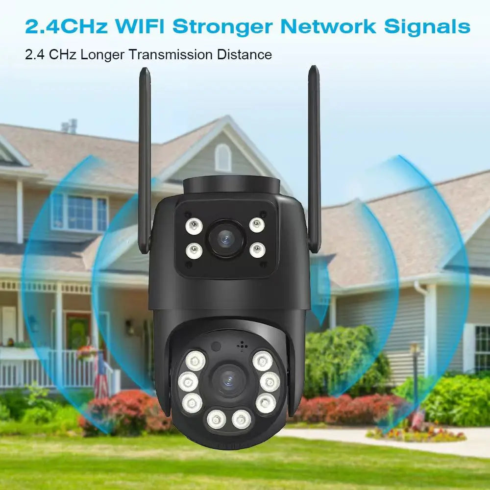 4K WiFi Outdoor Security Camera with Dual Lenses, AI Human Detection, Night Vision and Two-Way Audio 2