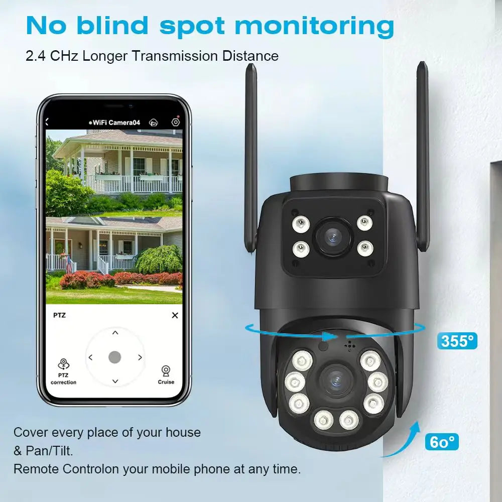 4K WiFi Outdoor Security Camera with Dual Lenses, AI Human Detection, Night Vision and Two-Way Audio 3