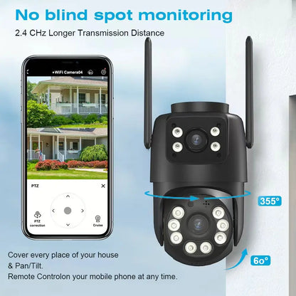 4K WiFi Outdoor Security Camera with Dual Lenses, AI Human Detection, Night Vision and Two-Way Audio 3