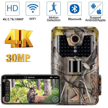 4K Wildlife Trail Camera with Bluetooth Control and Night Vision – 30MP High-Resolution Trail Camera for Hunting and Surveillance 3