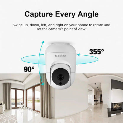 5MP HD Indoor Security Camera with Motion Detection and Night Vision – Smart Home Compatible, Pan/Tilt Functionality, Two-Way Audio 1