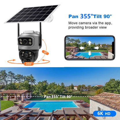 8MP 4K Solar-Powered Wireless Security Camera with Dual Lens, Night Vision, and 4G Connectivity for Home Security 2