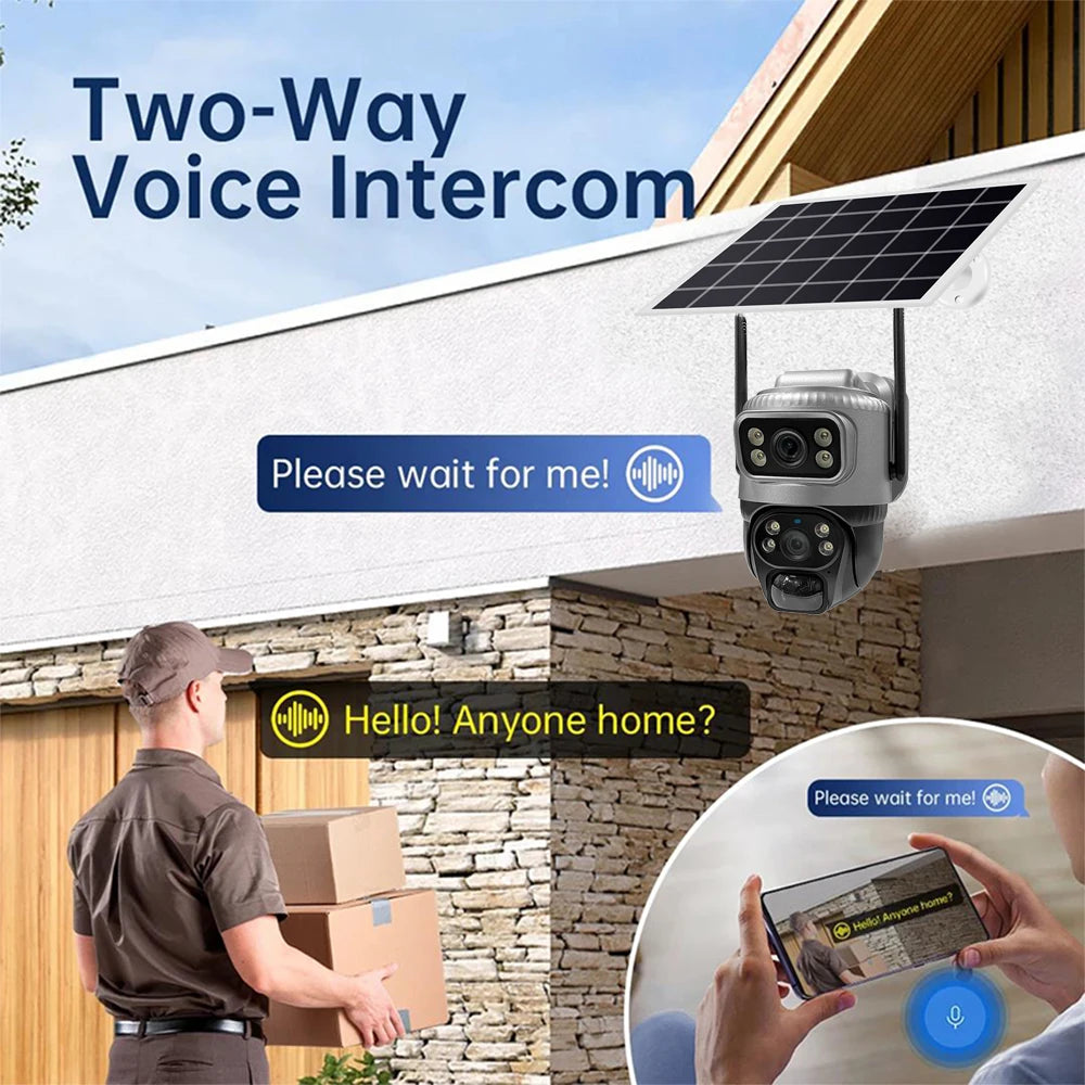 8MP 4K Solar-Powered Wireless Security Camera with Dual Lens, Night Vision, and 4G Connectivity for Home Security 5