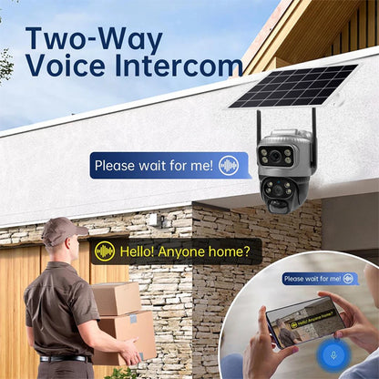 8MP 4K Solar-Powered Wireless Security Camera with Dual Lens, Night Vision, and 4G Connectivity for Home Security 5