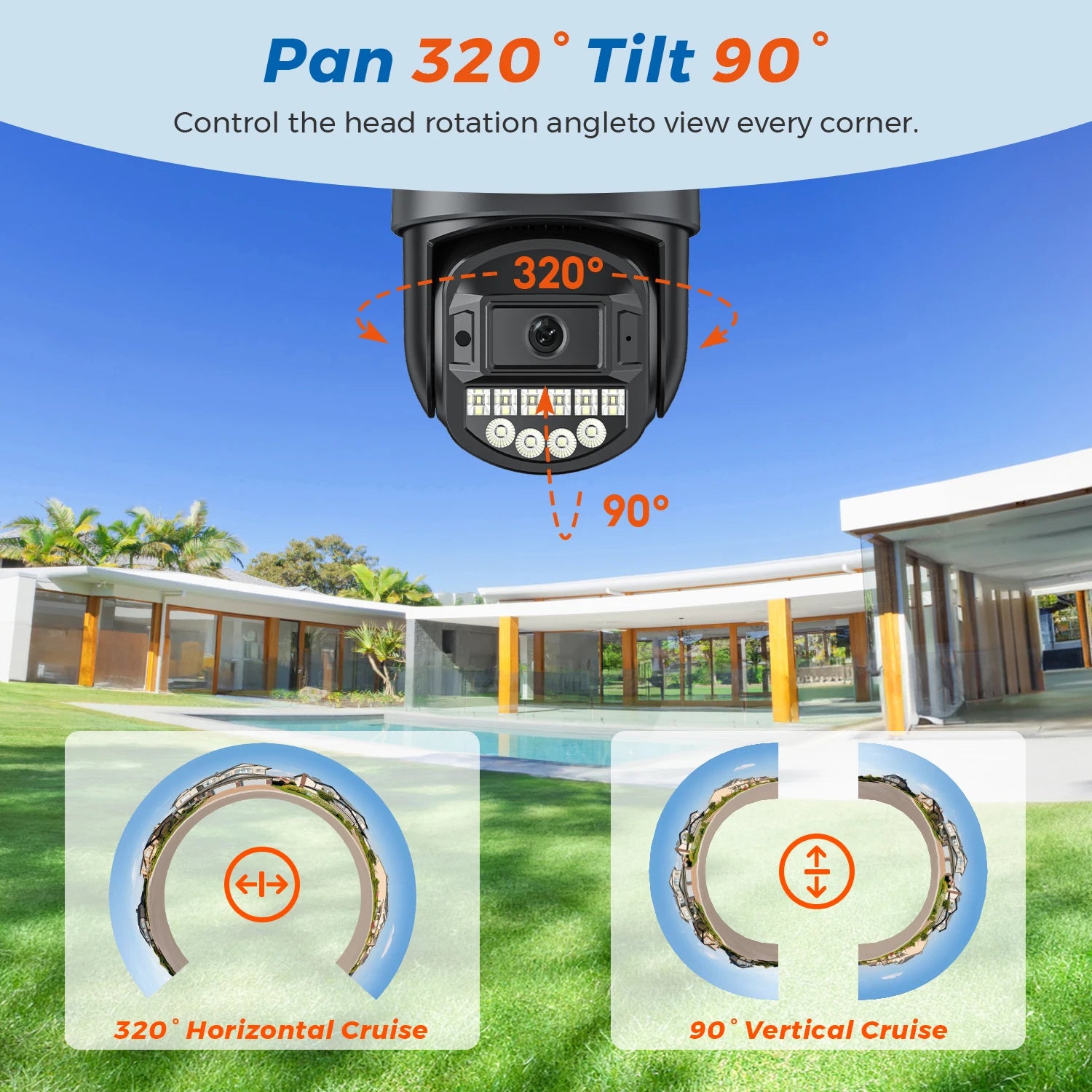 8MP Dual Lens Wireless Outdoor Security Camera with AI Auto Tracking and Dual-Band WiFi – IP66 Waterproof for Enhanced Surveillance 2