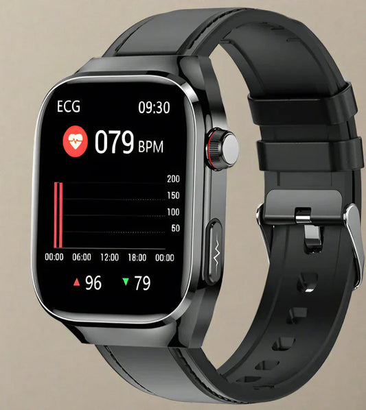 Advanced Health Smartwatch with ECG, Blood Sugar Monitoring, 2.04-Inch AMOLED Display, Waterproof Fitness Tracker 0