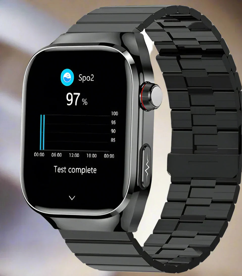 Advanced Health Smartwatch with ECG, Blood Sugar Monitoring, 2.04-Inch AMOLED Display, Waterproof Fitness Tracker 2