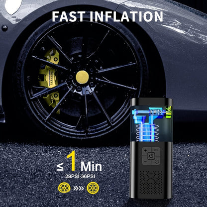 Efficient Portable Air Compressor with LCD Screen & LED Light - 150 PSI Inflator for Cars, Bikes & Sports Equipment 1