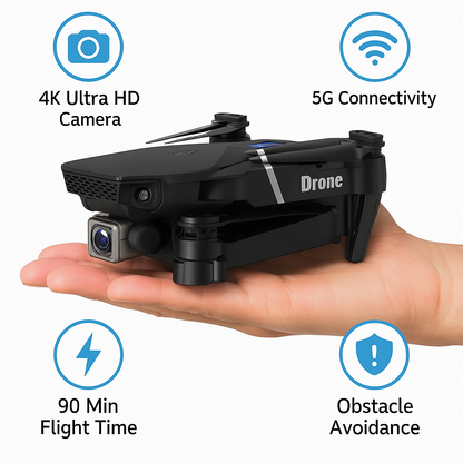 Foldable RC Drone with 4K HD Camera, WiFi FPV, Altitude Hold for Aerial Photography and Easy Navigation 3