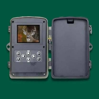 Full HD Wildlife Camera with Night Vision, IP65 Waterproof, Motion Detection, Built-in Screen, 120° Wide-Angle Lens 1