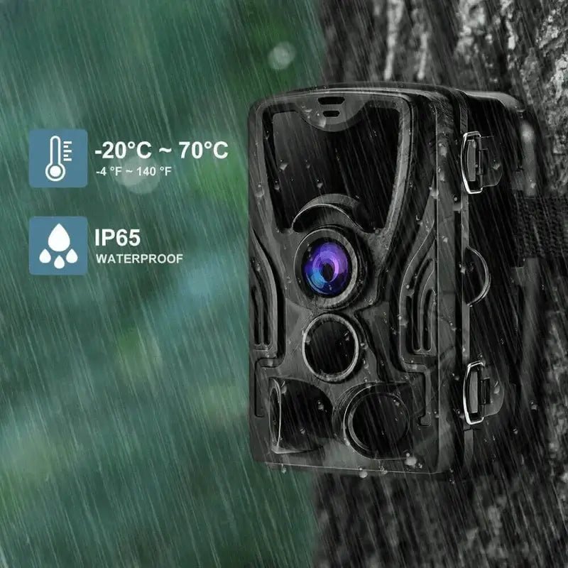 Full HD Wildlife Camera with Night Vision, IP65 Waterproof, Motion Detection, Built-in Screen, 120° Wide-Angle Lens 4
