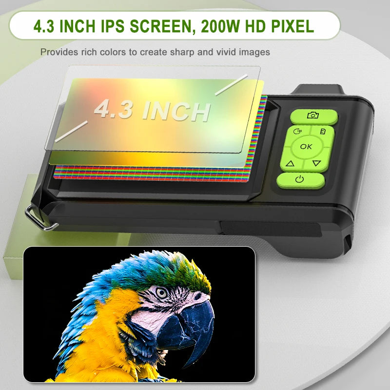 High-Definition 4.3'' IPS Industrial Endoscope with Autofocus, Triple Lens, and 1080P Resolution for Inspections 2