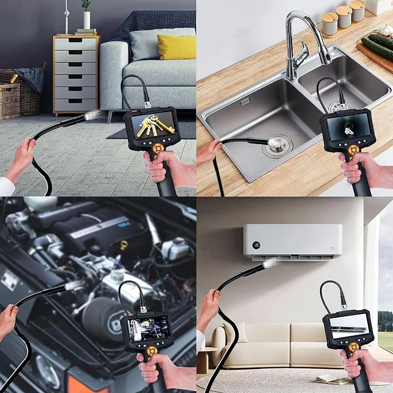 High-Definition Endoscope Camera with 4.3 Inch IPS Screen - Waterproof Borescope Inspection Camera for Automotive and Plumbing 5