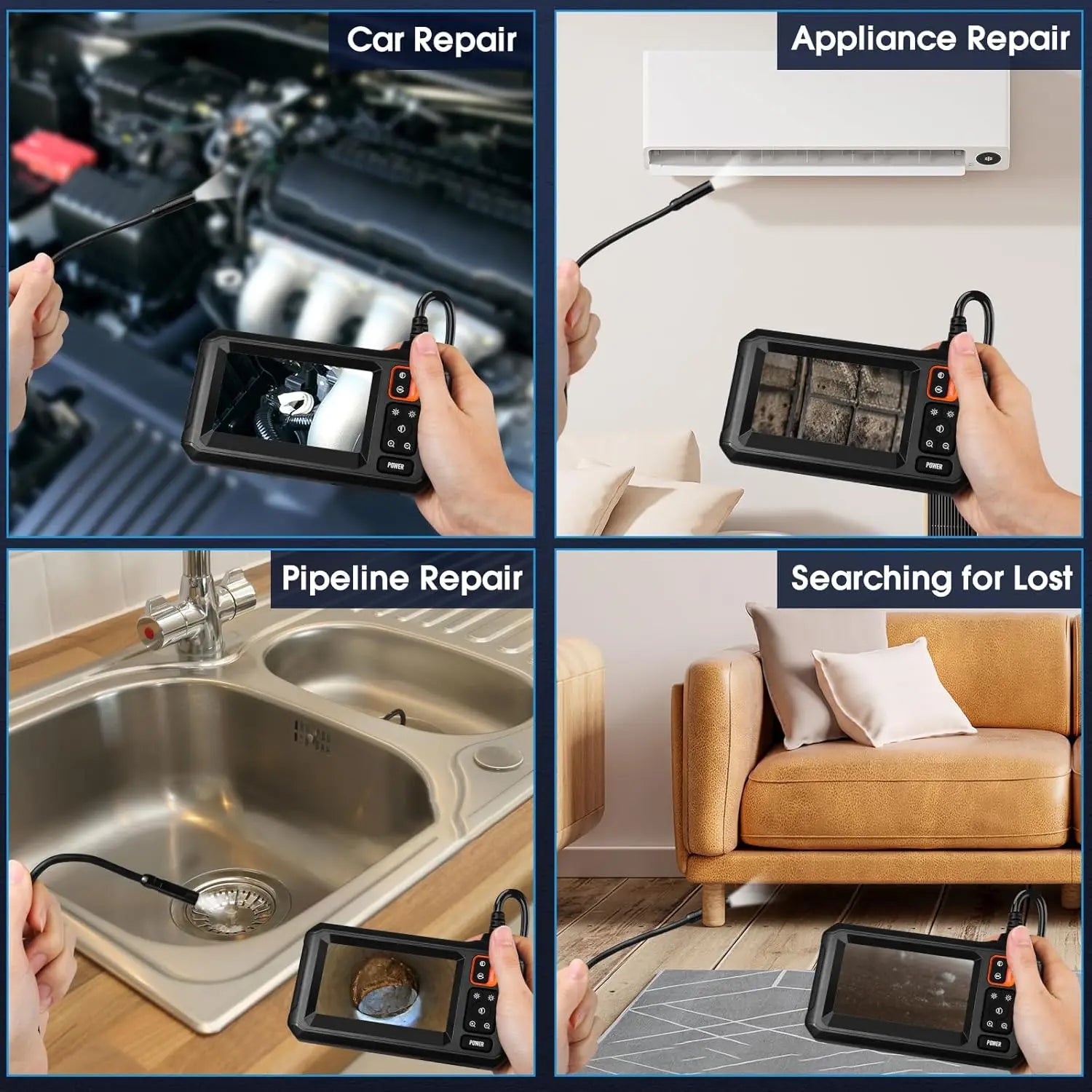 High-Definition Endoscope Inspection Camera with 4.3-Inch IPS Screen & IP67 Waterproof for Camera Inspection 5