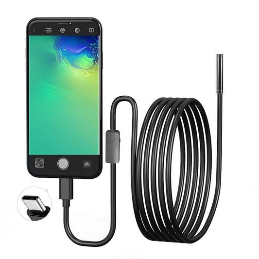 High-Definition USB Endoscope Camera for Android - 5.5mm Waterproof Borescope with 6 LED Lights 0