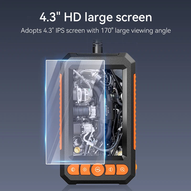 KERUI 4.3 Dual Lens HD 1080P Endoscope Camera - Waterproof Borescope Inspection Camera with LED 2