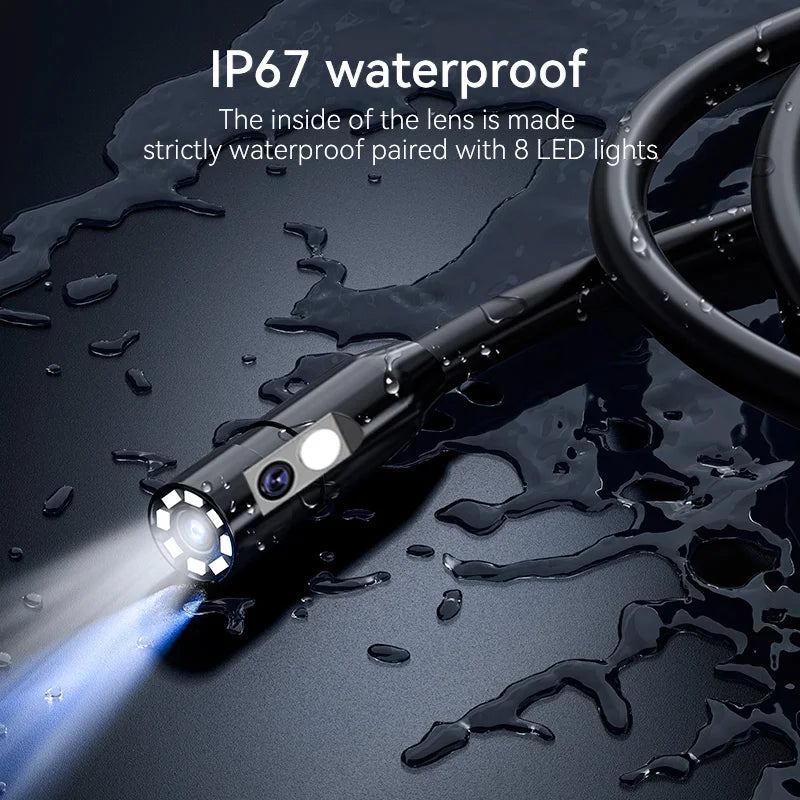 KERUI 4.3 Dual Lens HD 1080P Endoscope Camera - Waterproof Borescope Inspection Camera with LED 3