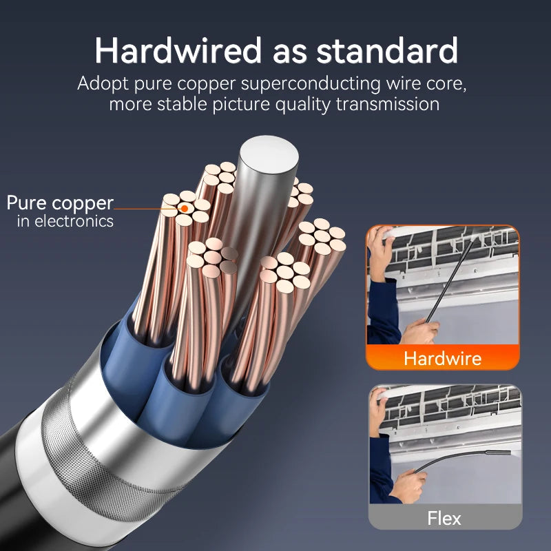 KERUI 4.3 Dual Lens HD 1080P Endoscope Camera - Waterproof Borescope Inspection Camera with LED 5