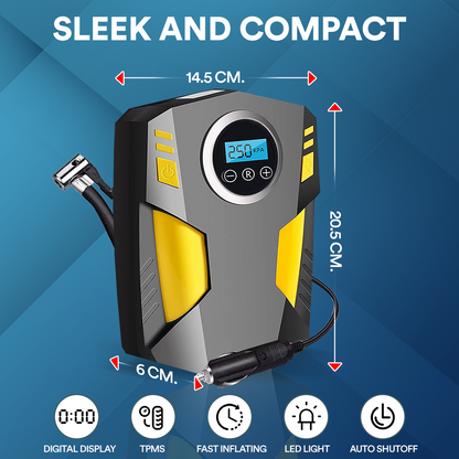 Portable Digital Tyre Inflator - Fast Car Air Pump with Automatic Shutoff 3