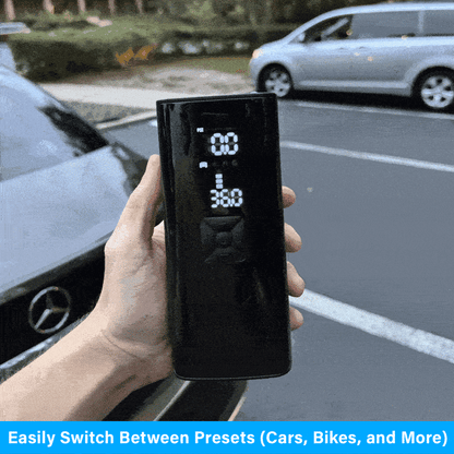Portable Tire Inflator - Cordless Air Compressor with Rechargeable Battery & LED Flashlight 1