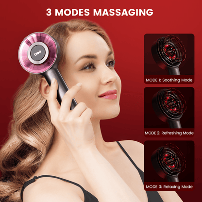 Scalp Massager Brush with Red Light Therapy for Hair Health