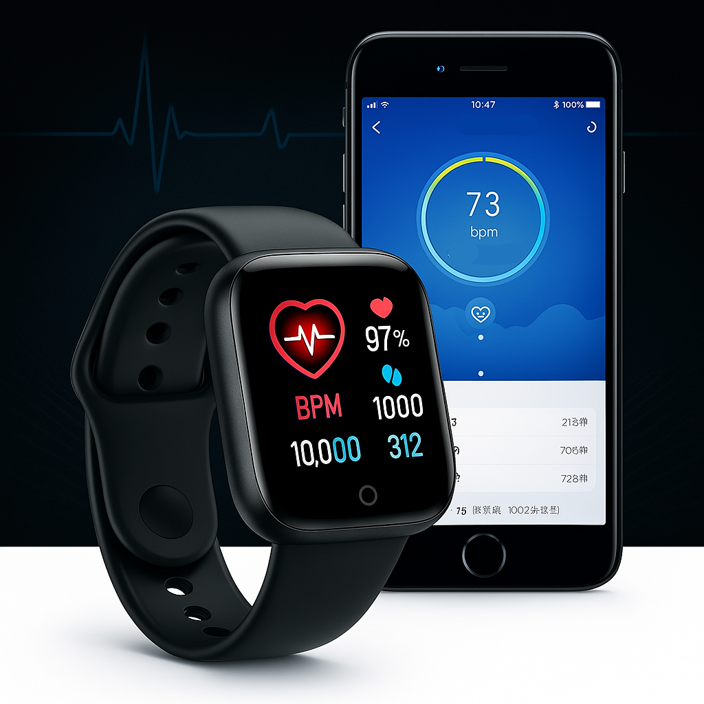 Smart Fitness Watch with Health Tracking, Bluetooth Connectivity and Multi-Sport Modes – Unisex Design Fitness Tracker Watch 1