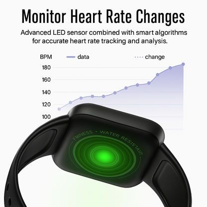 Smart Fitness Watch with Health Tracking, Bluetooth Connectivity and Multi-Sport Modes – Unisex Design Fitness Tracker Watch 2