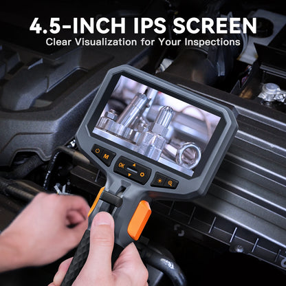 TESLONG TD450S 5.5MM Articulating Borescope - 1080P 4.5 Inch IPS Screen with 360° Steering Endoscope Camera 2