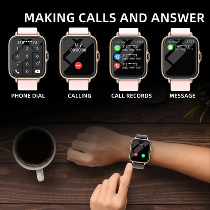 Waterproof Smart Watch with 1.83 Touchscreen, Fitness Tracker, Heart Rate Monitor, IP67 Rating, Compatible with iOS and Android 4