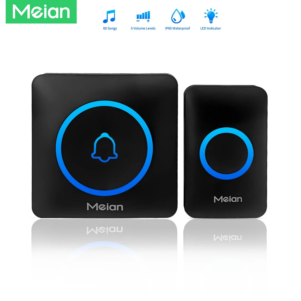Wireless Waterproof Doorbell with 60 Chimes, Adjustable Volume, Long Range Up to 1000 ft for Smart Home Security 0