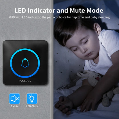 Wireless Waterproof Doorbell with 60 Chimes, Adjustable Volume, Long Range Up to 1000 ft for Smart Home Security 3