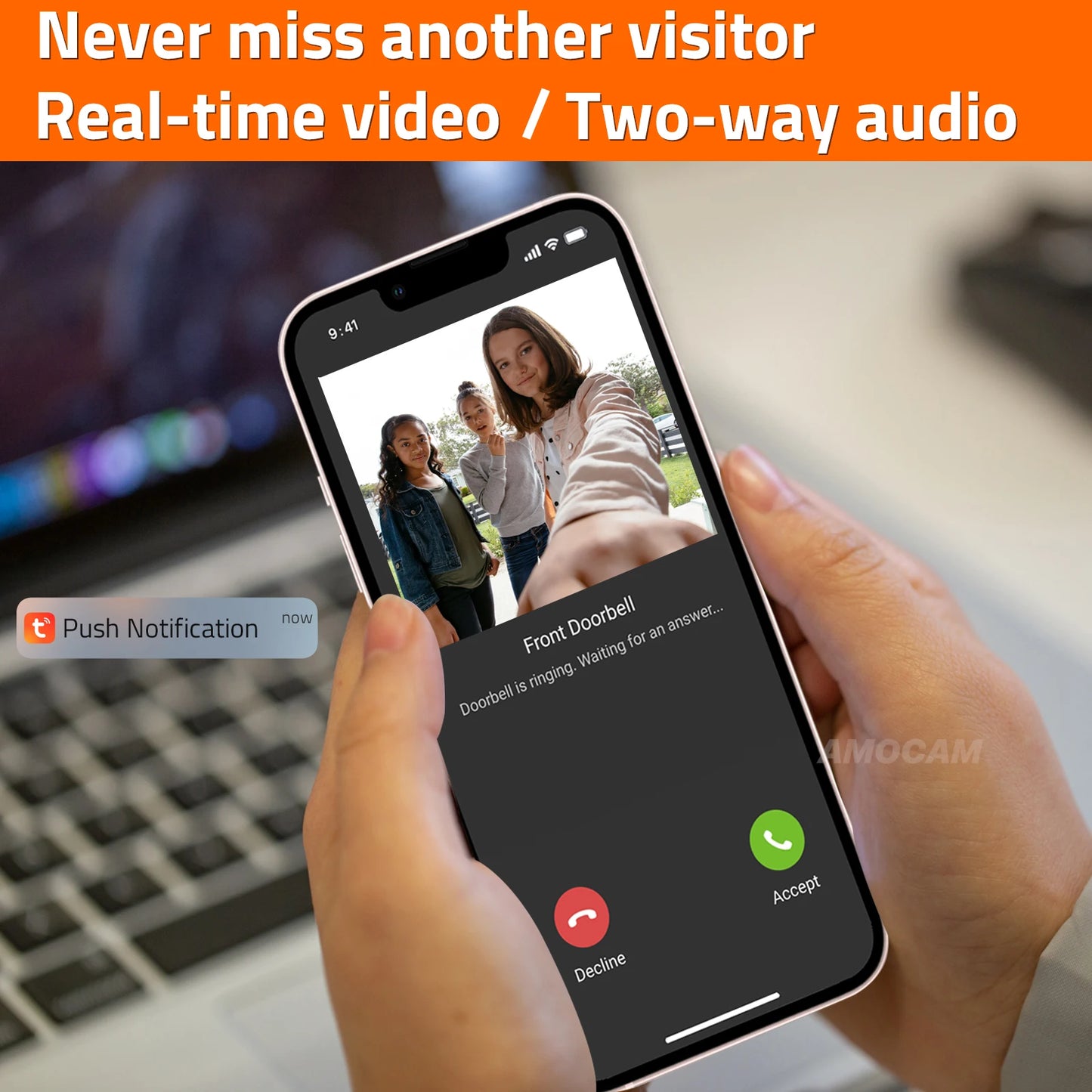 Wireless WiFi Video Intercom System with 1080P HD Camera and 7-Inch Touch Screen, Two-Way Audio, Remote Unlock, Weatherproof Design 4